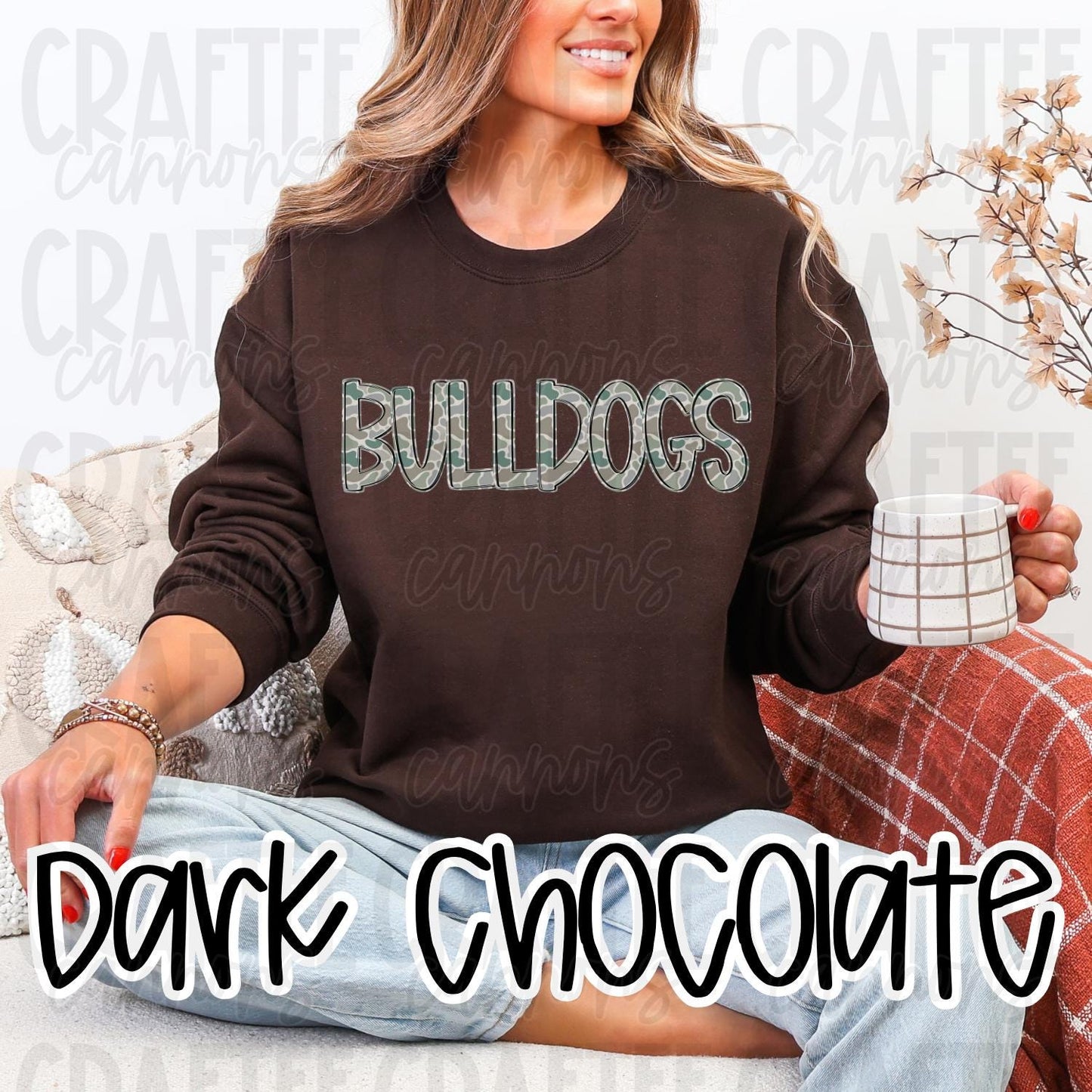 Custom school Camo Sweatshirt | Custom Mascot Crewneck Spirit Wear Shirt