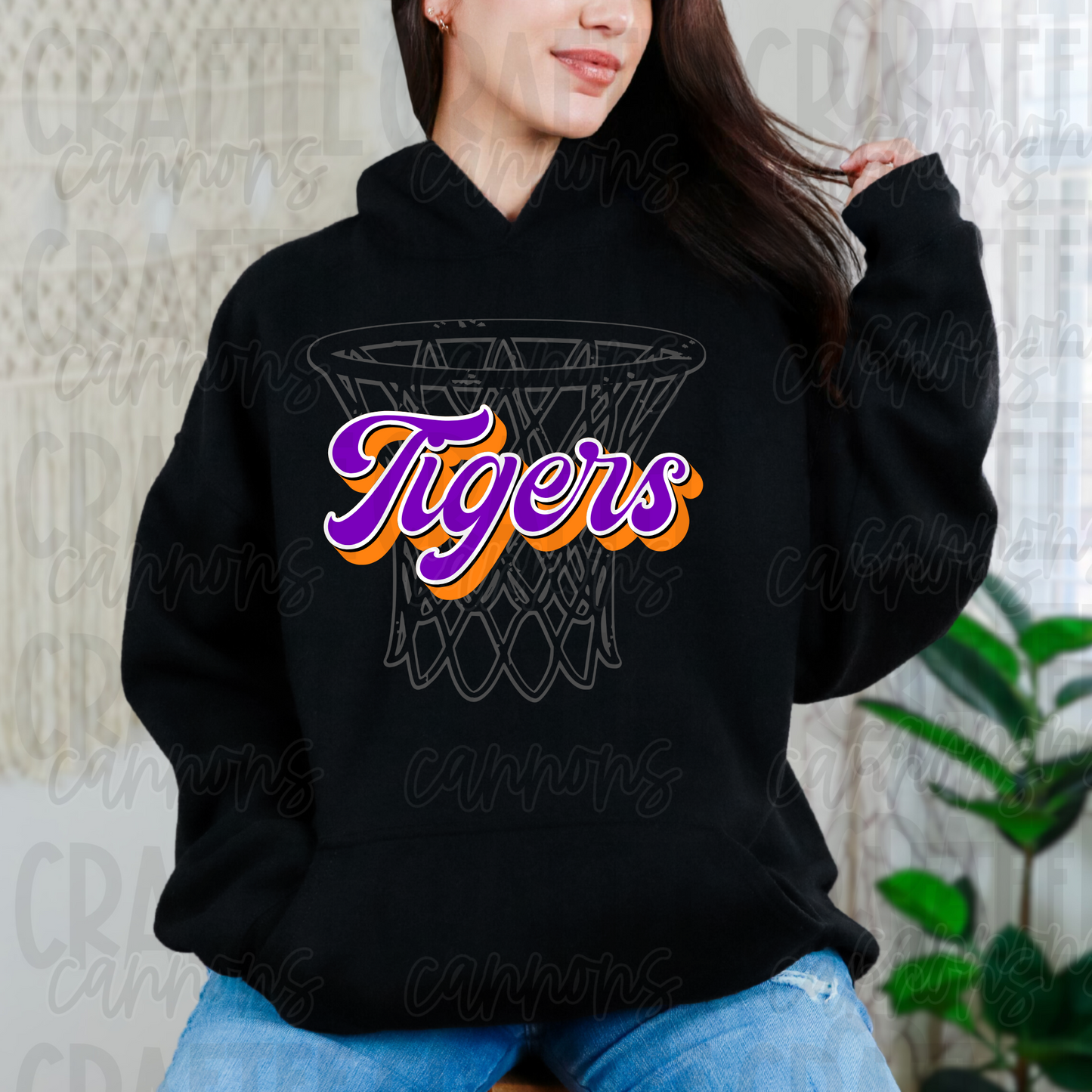 Tigers Script Hoop