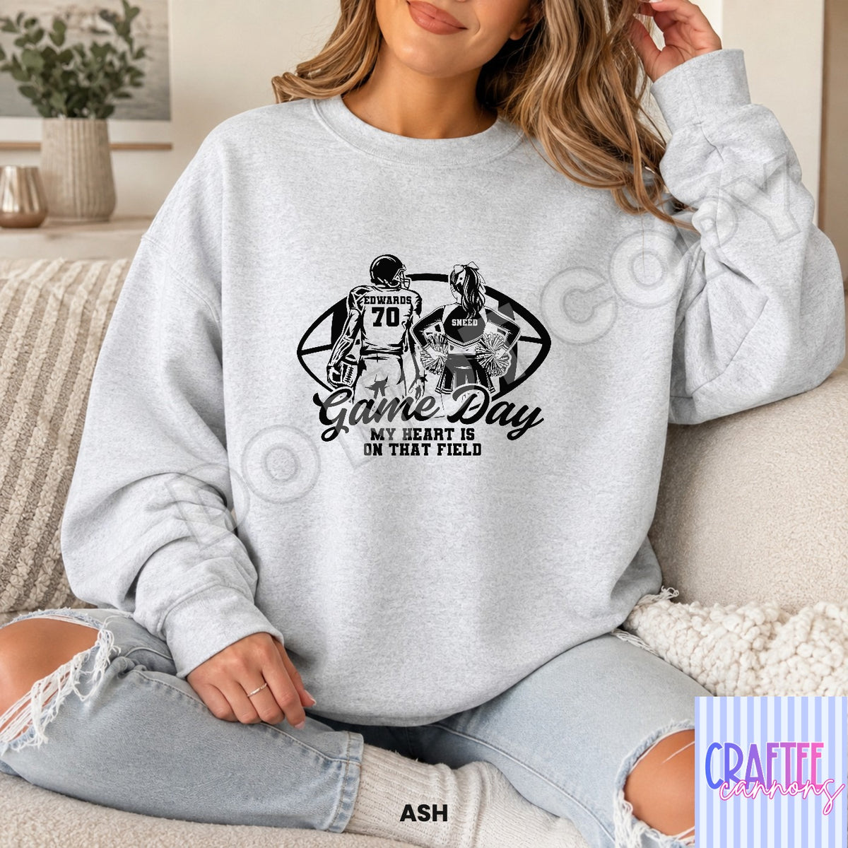 Custom Game Day football & cheer
