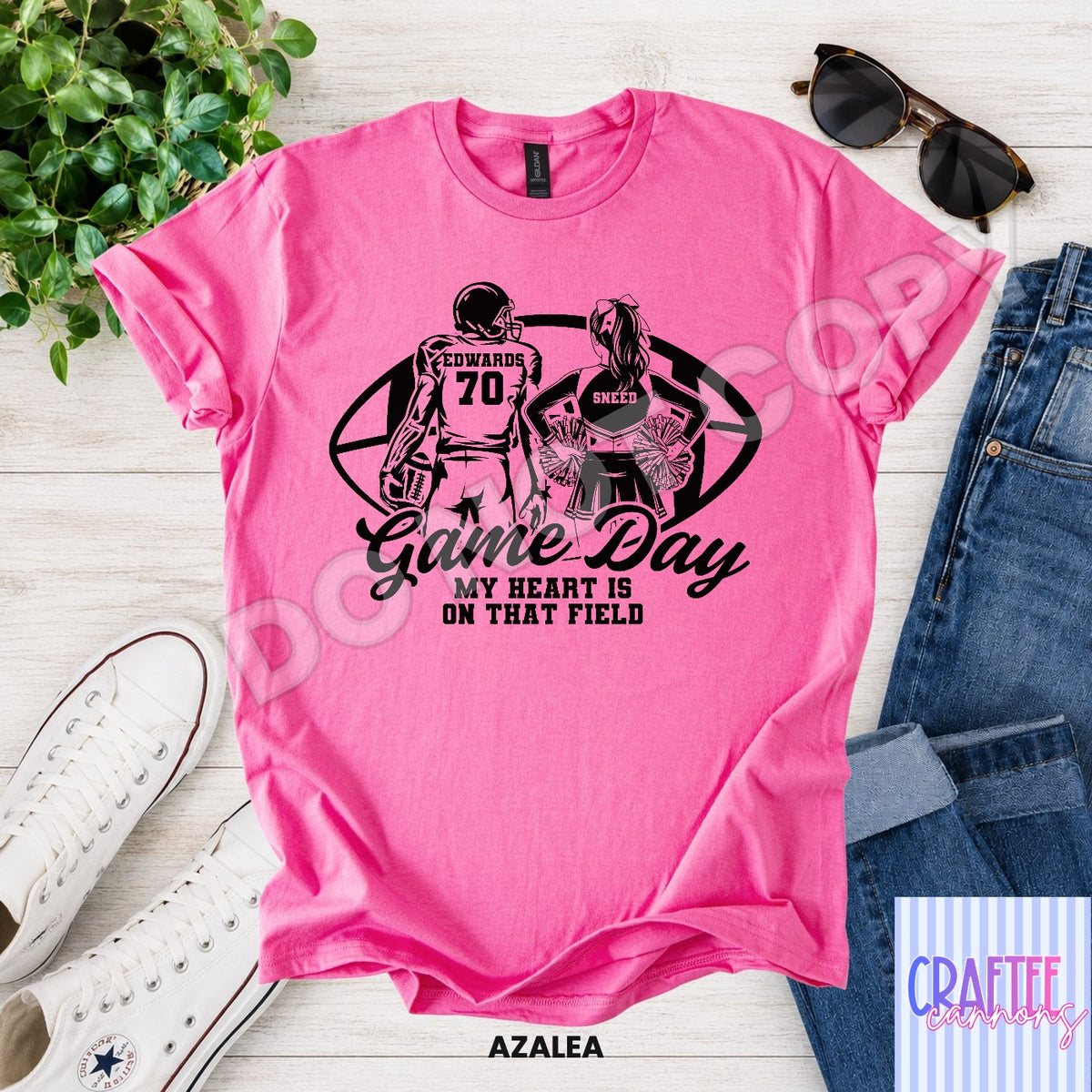 Custom Game Day football & cheer