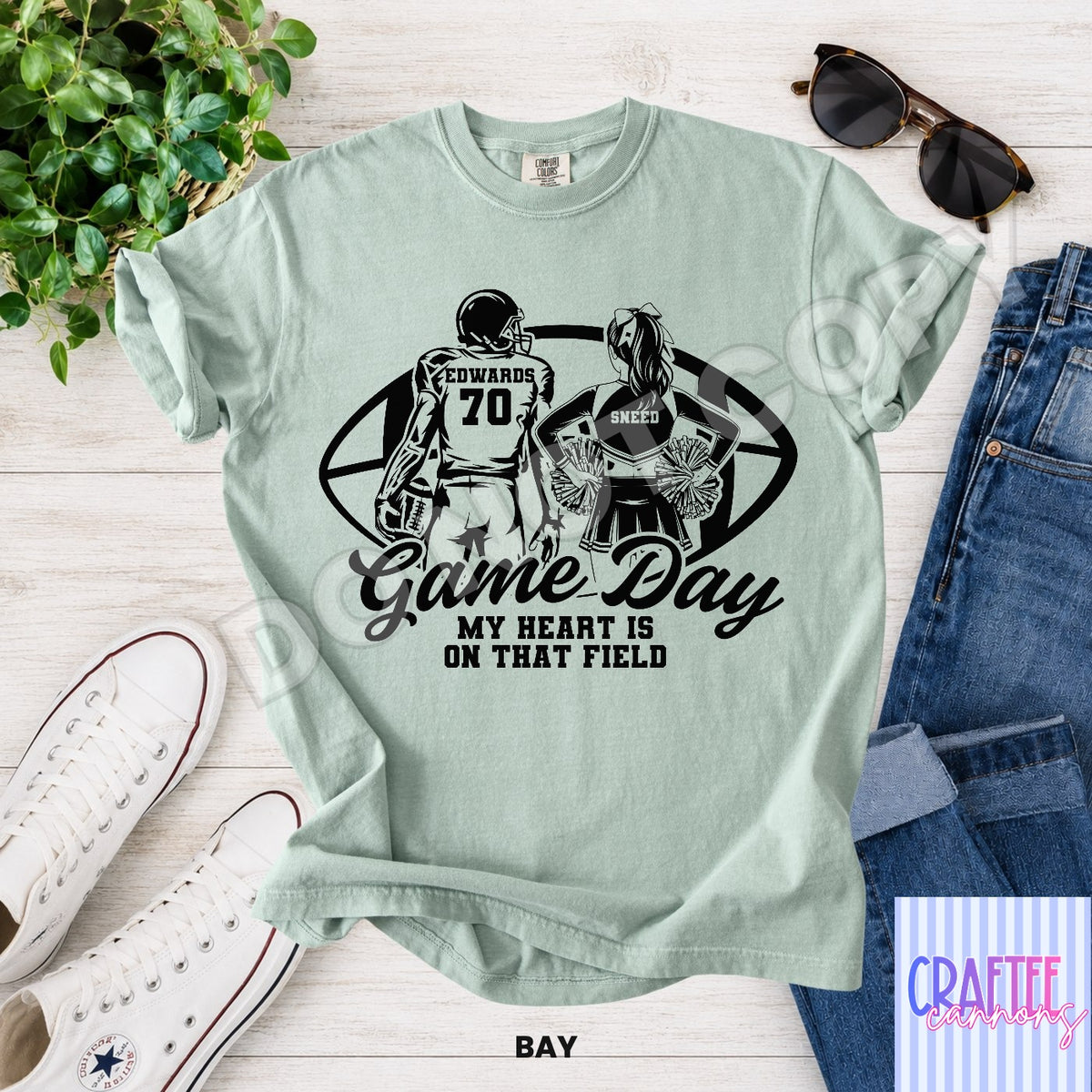 Custom Game Day football & cheer