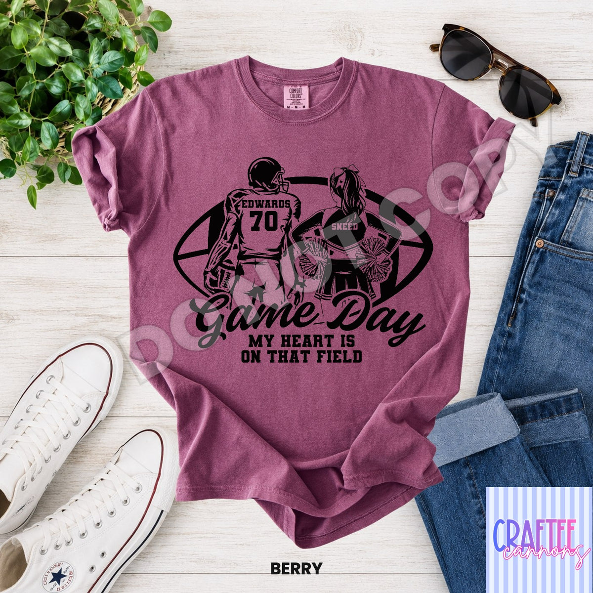 Custom Game Day football & cheer