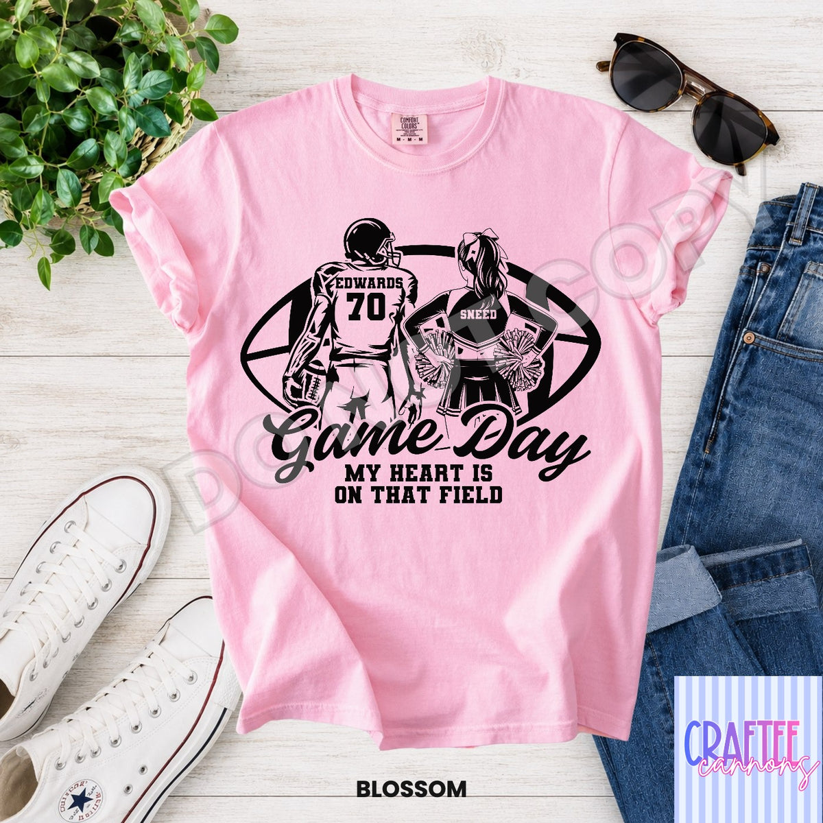 Custom Game Day football & cheer