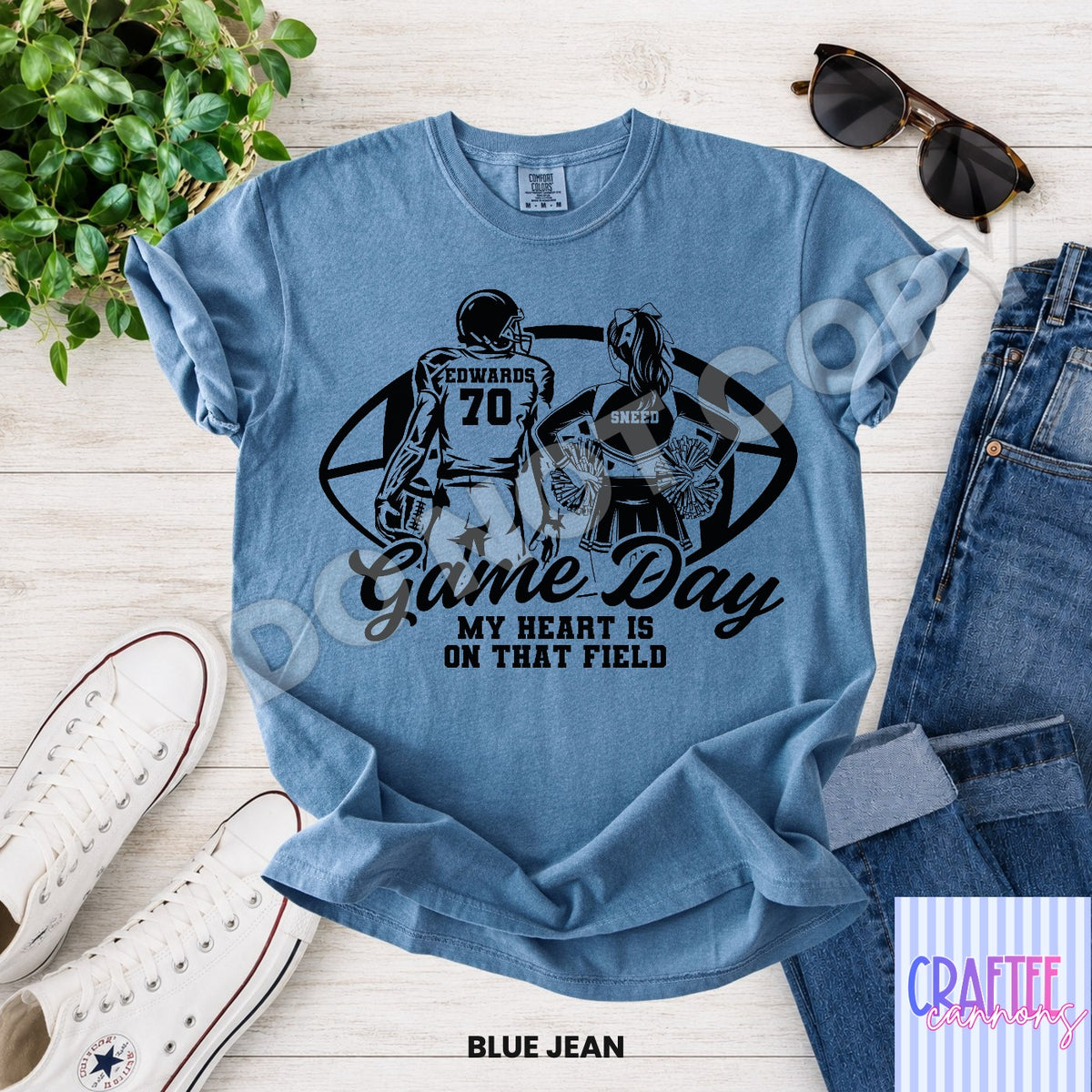 Custom Game Day football & cheer