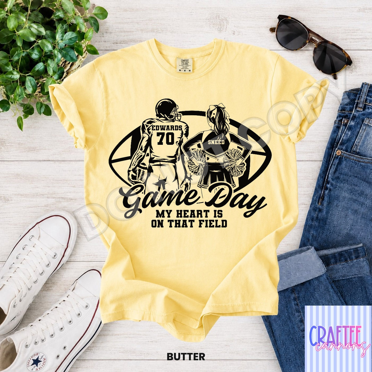 Custom Game Day football & cheer