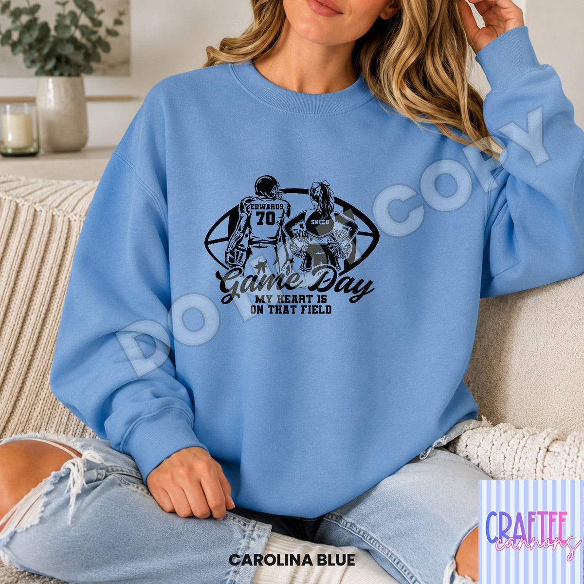 Custom Game Day football & cheer