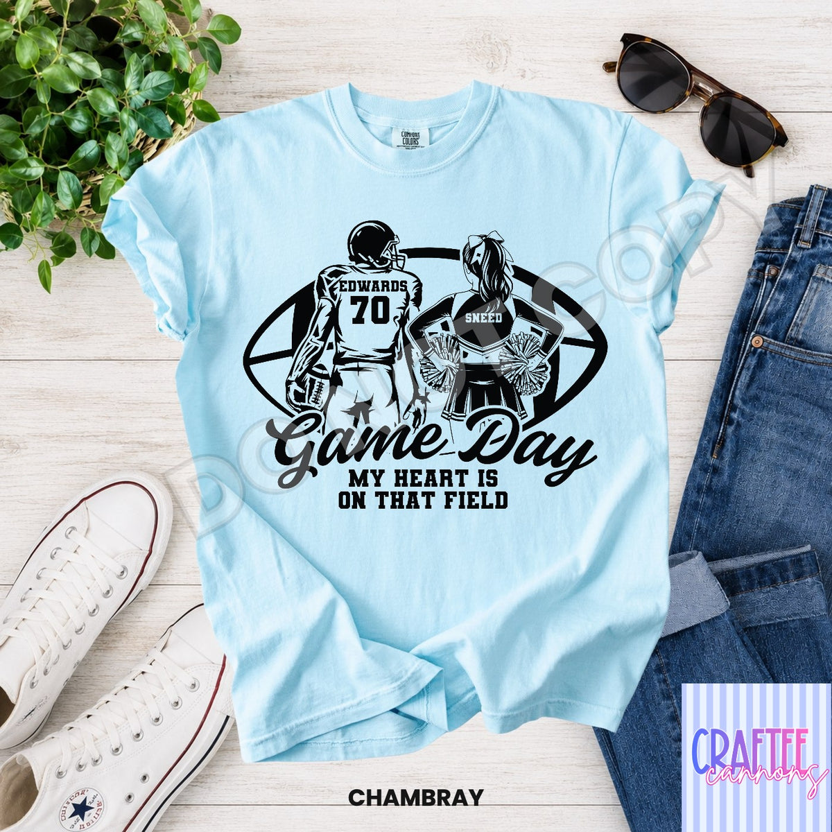 Custom Game Day football & cheer