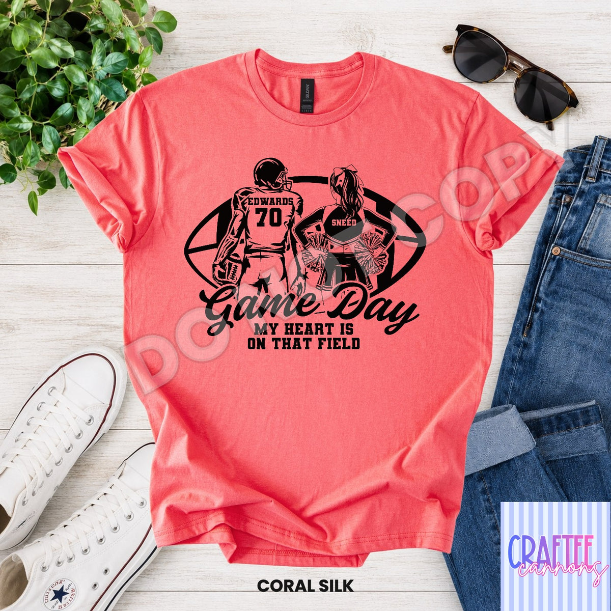 Custom Game Day football & cheer