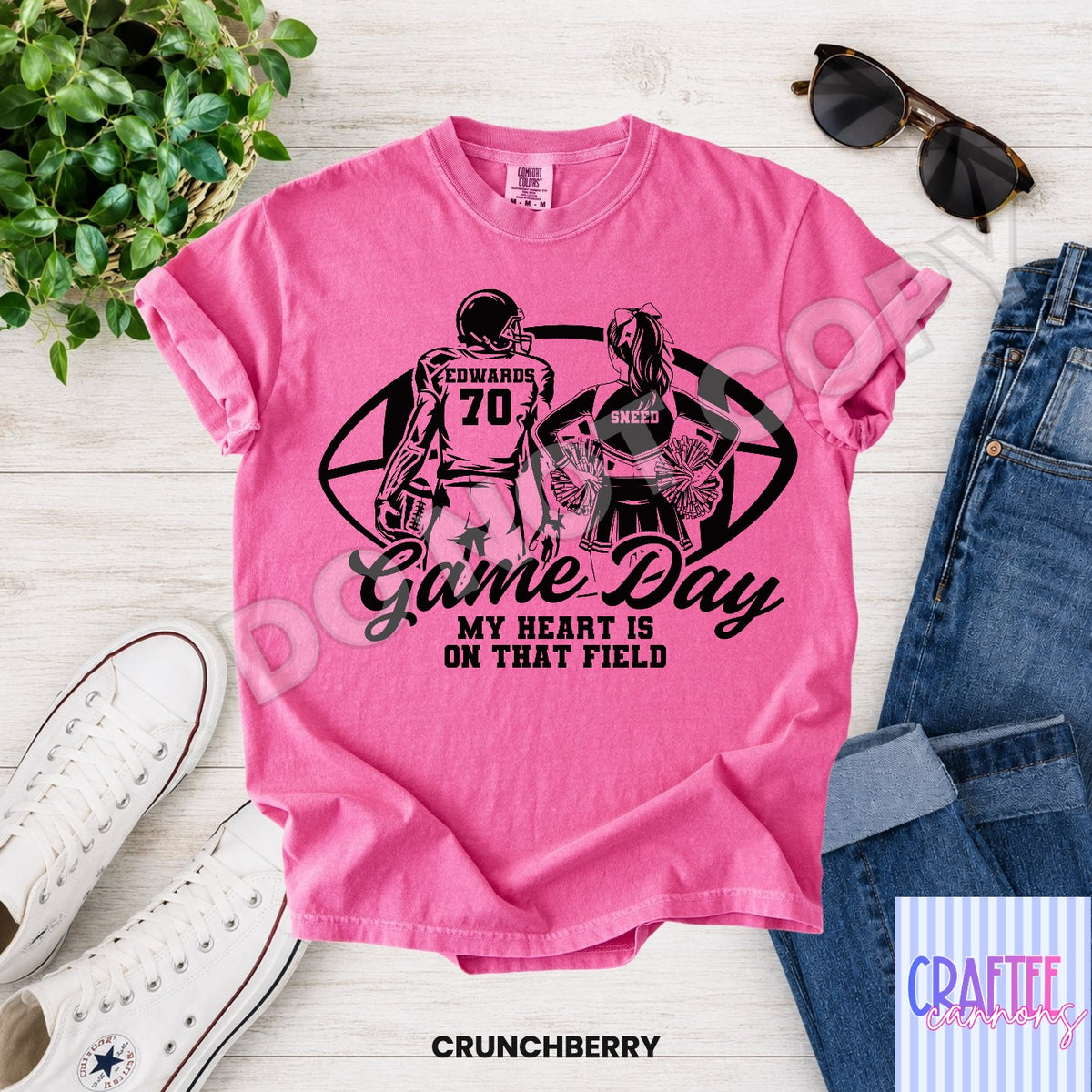 Custom Game Day football & cheer