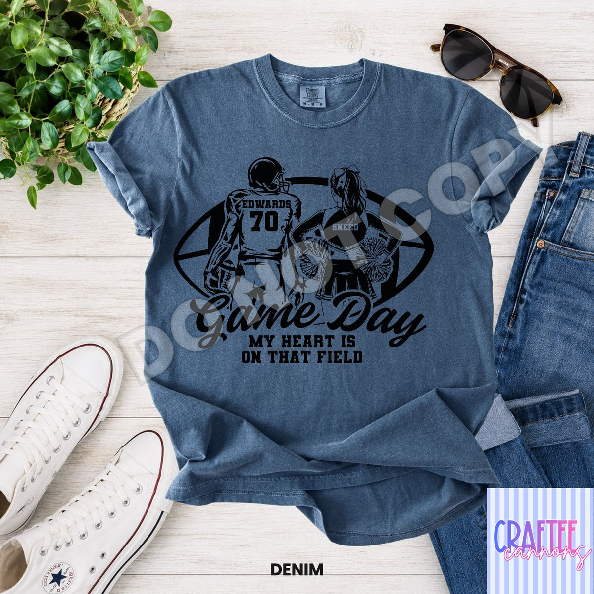 Custom Game Day football & cheer