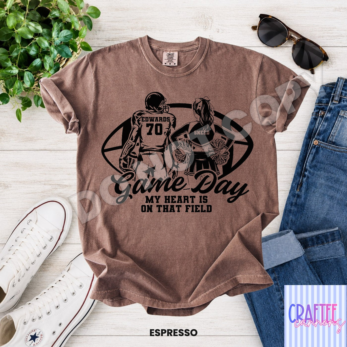 Custom Game Day football & cheer