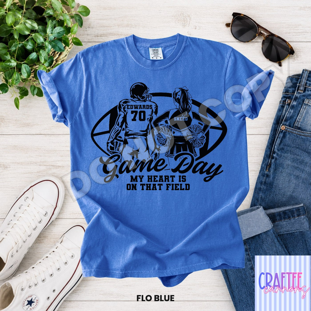 Custom Game Day football & cheer