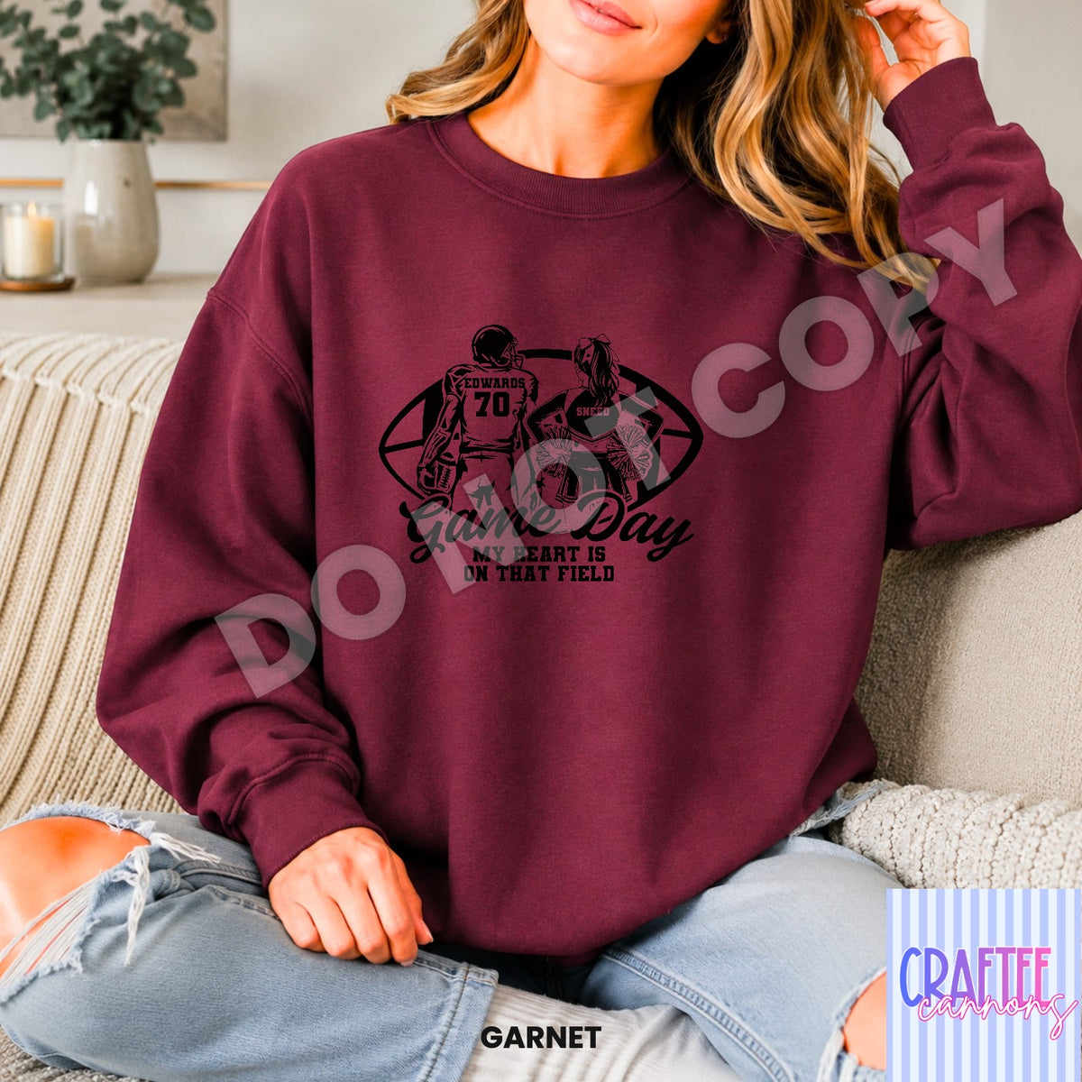 Custom Game Day football & cheer