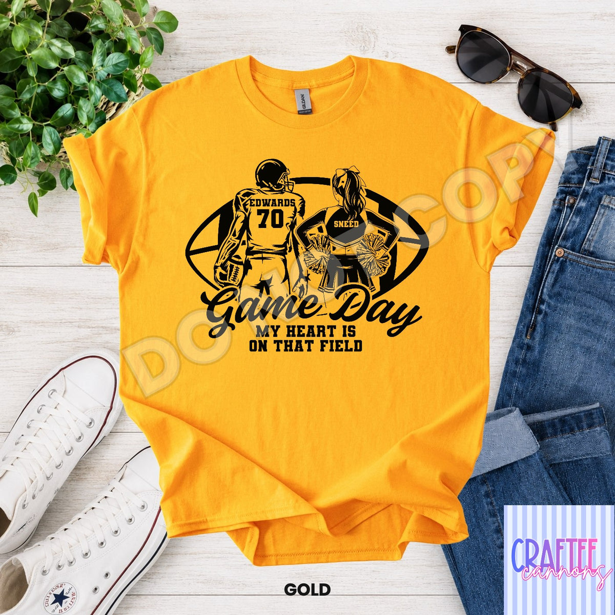 Custom Game Day football & cheer