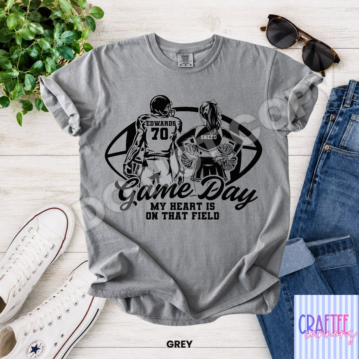 Custom Game Day football & cheer