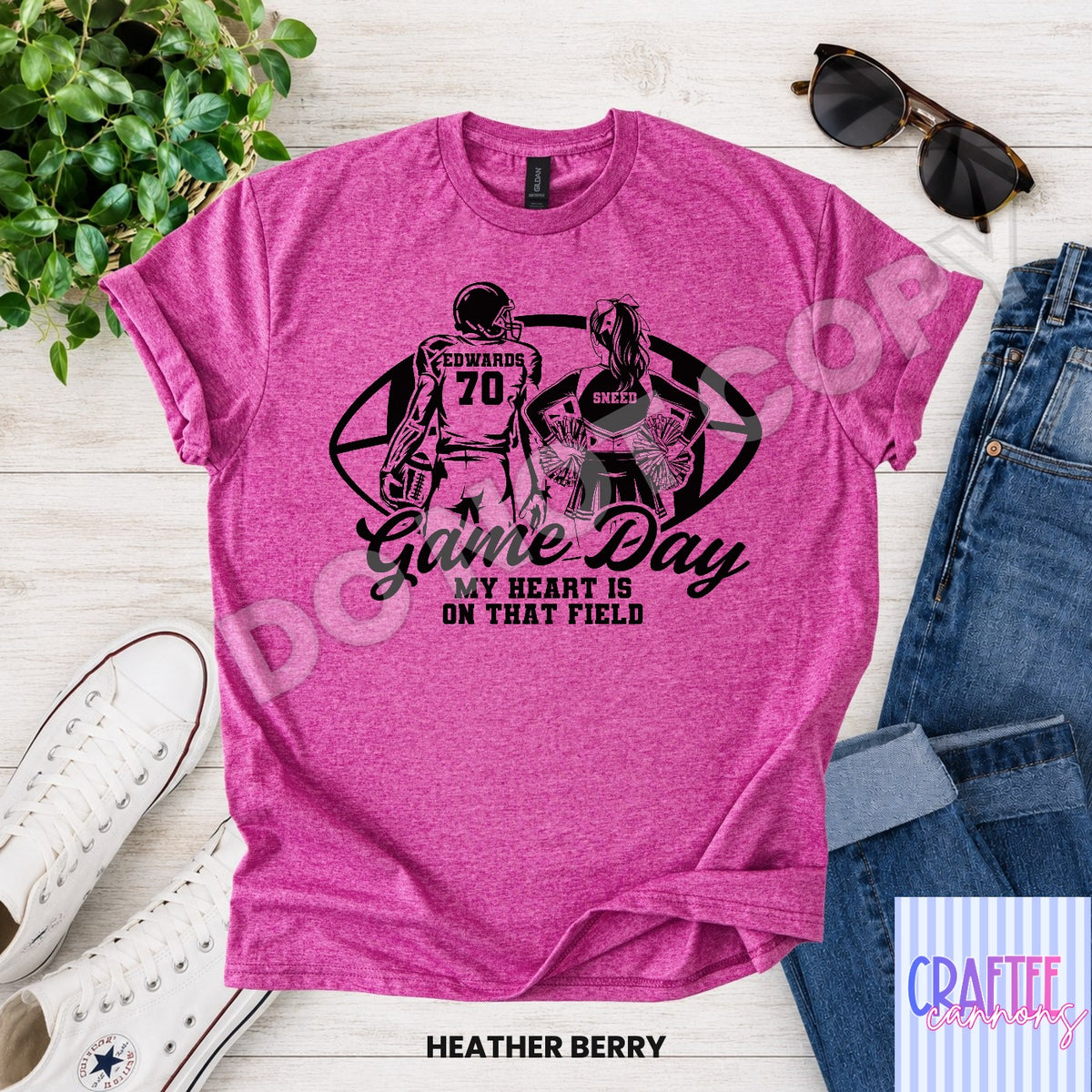 Custom Game Day football & cheer