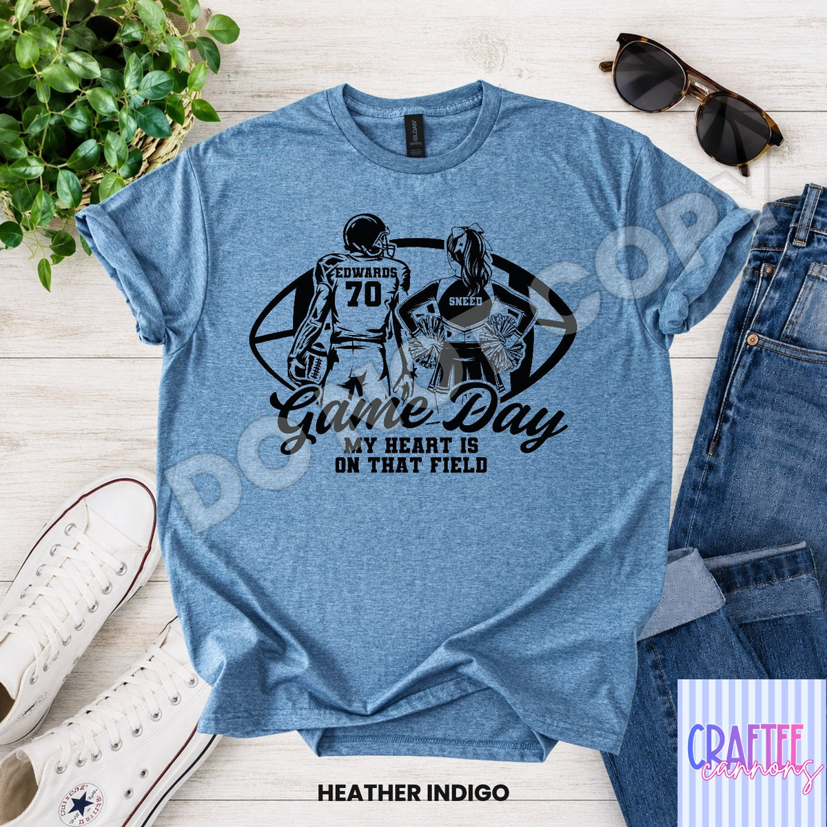 Custom Game Day football & cheer