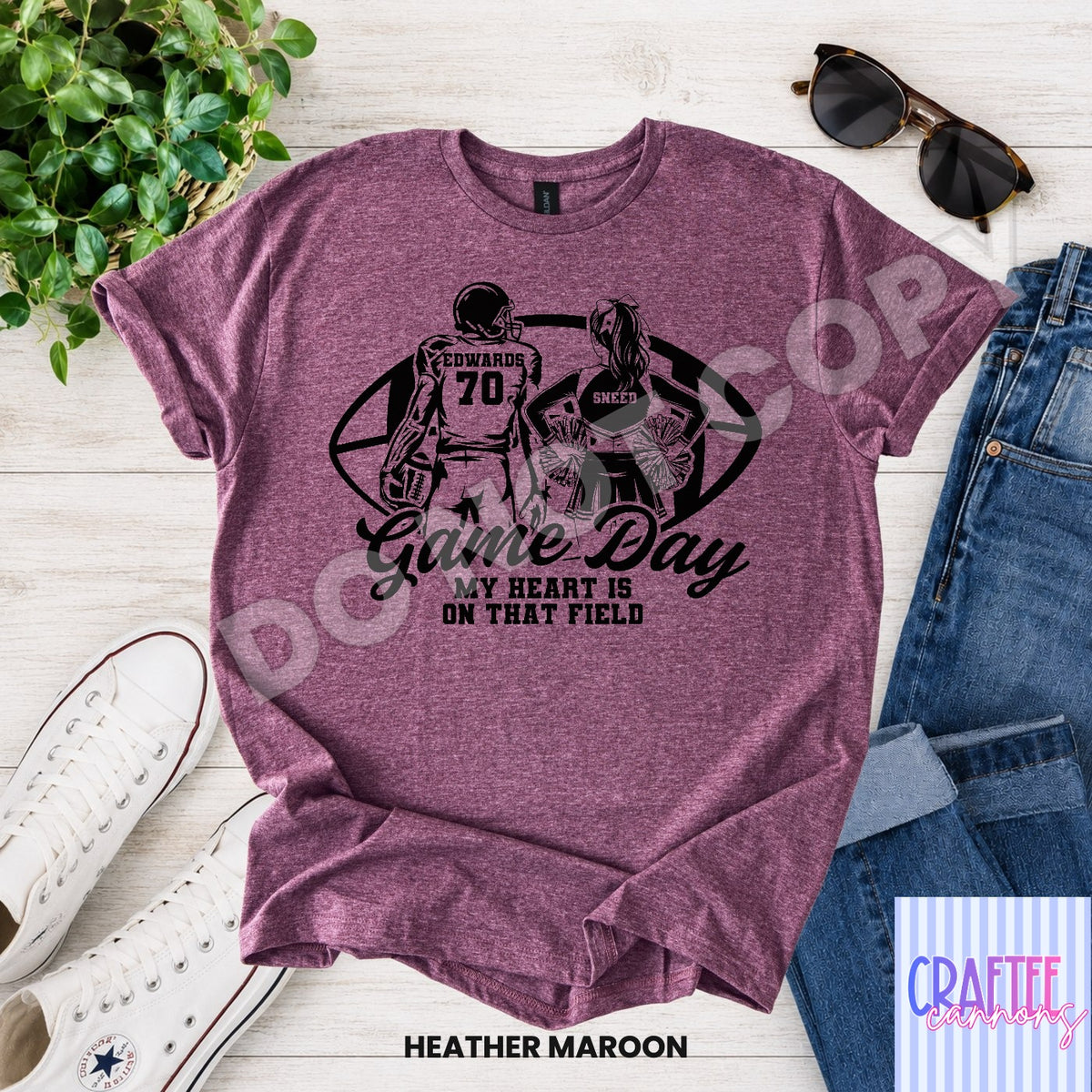 Custom Game Day football & cheer