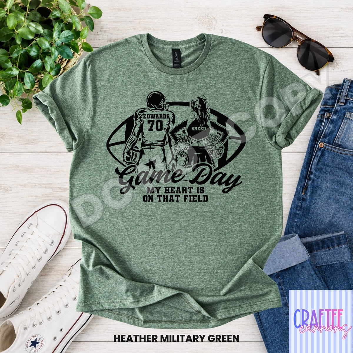 Custom Game Day football & cheer