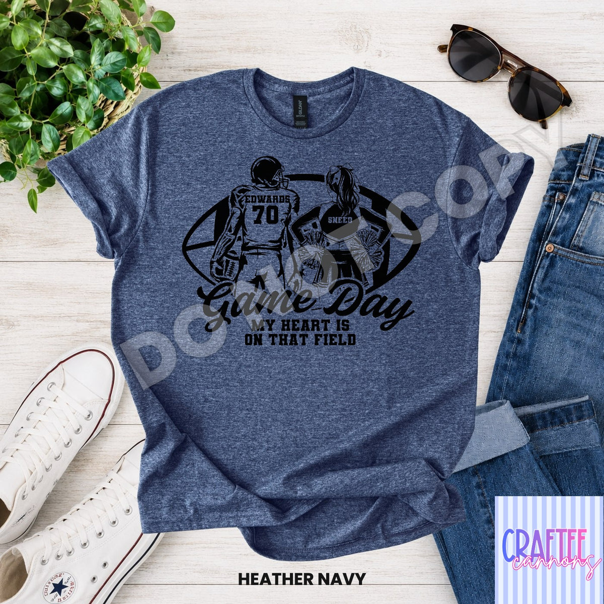 Custom Game Day football & cheer