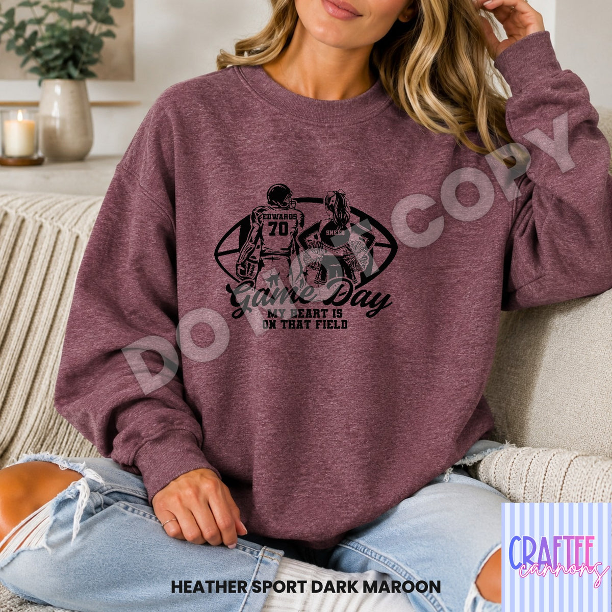 Custom Game Day football & cheer