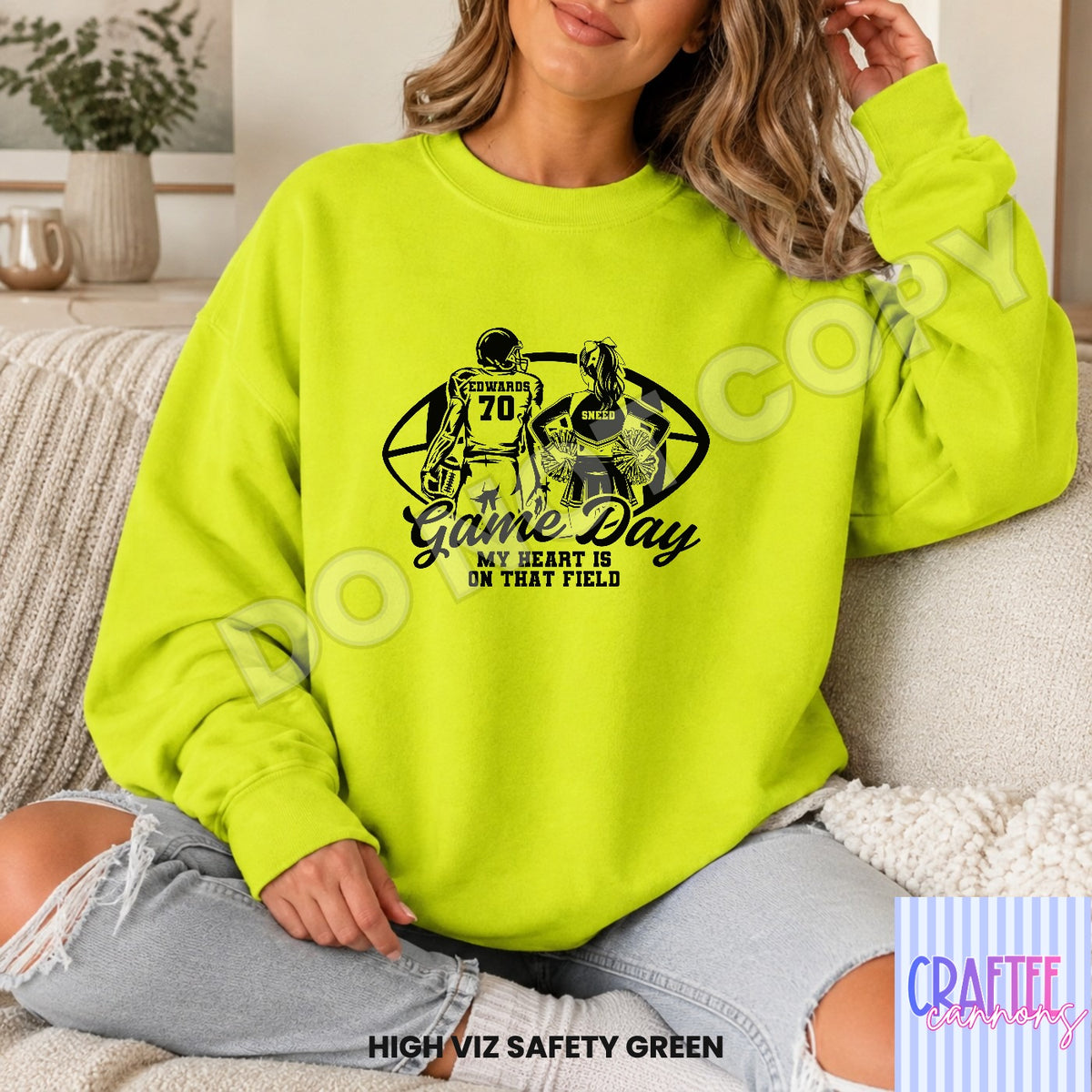 Custom Game Day football & cheer
