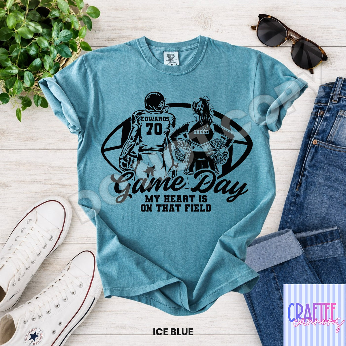 Custom Game Day football & cheer
