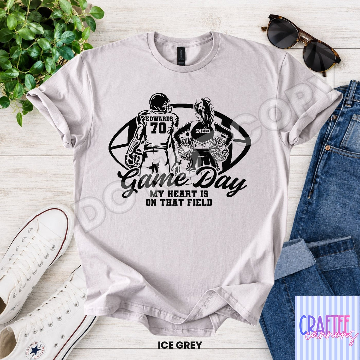 Custom Game Day football & cheer
