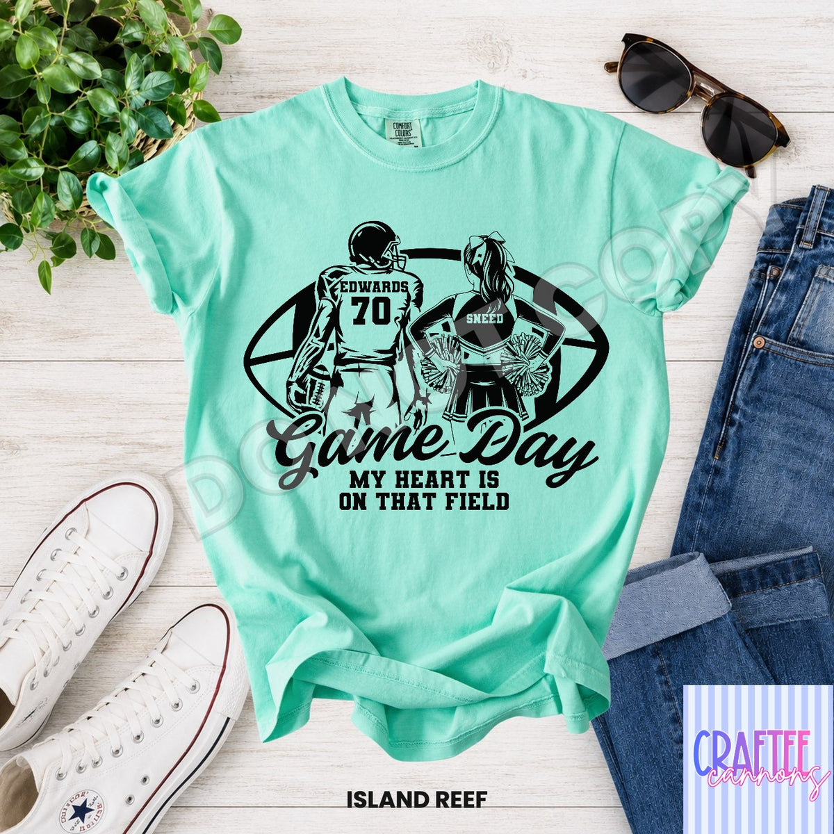 Custom Game Day football & cheer