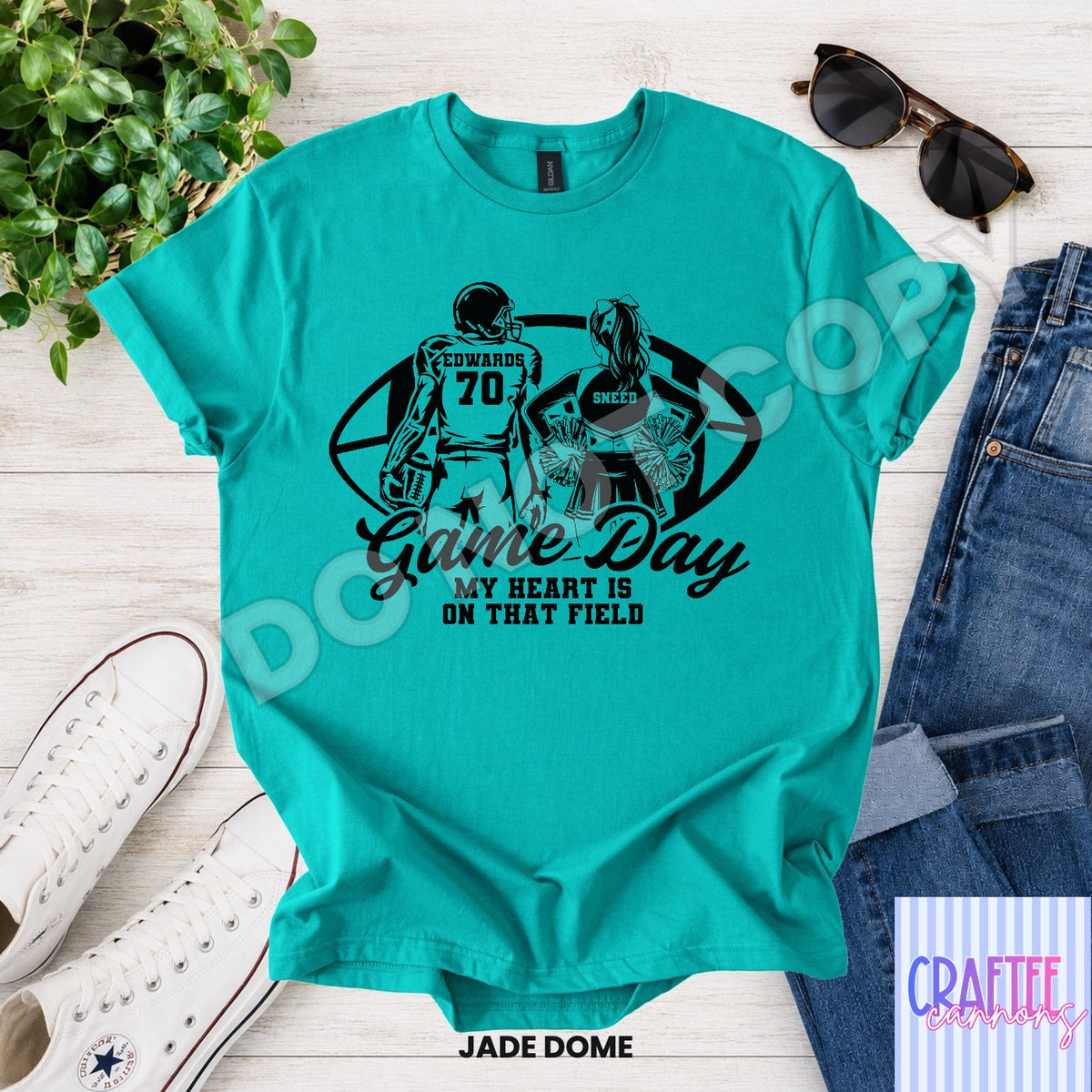 Custom Game Day football & cheer
