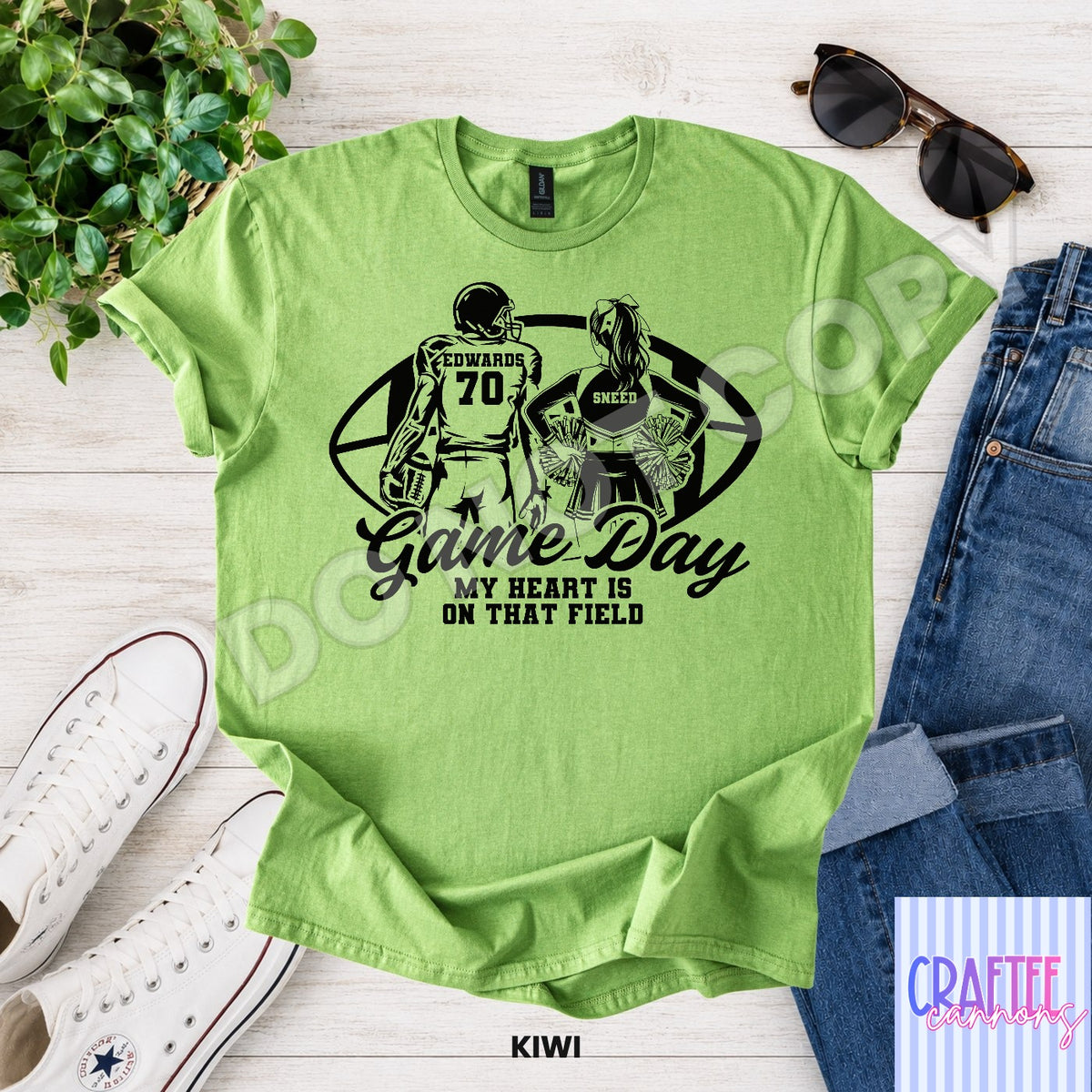 Custom Game Day football & cheer