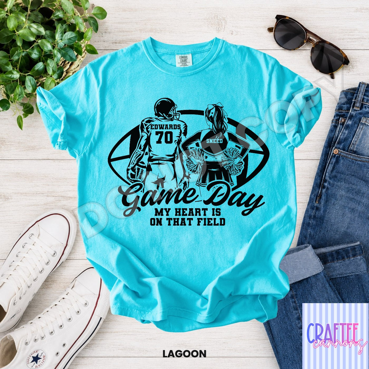 Custom Game Day football & cheer