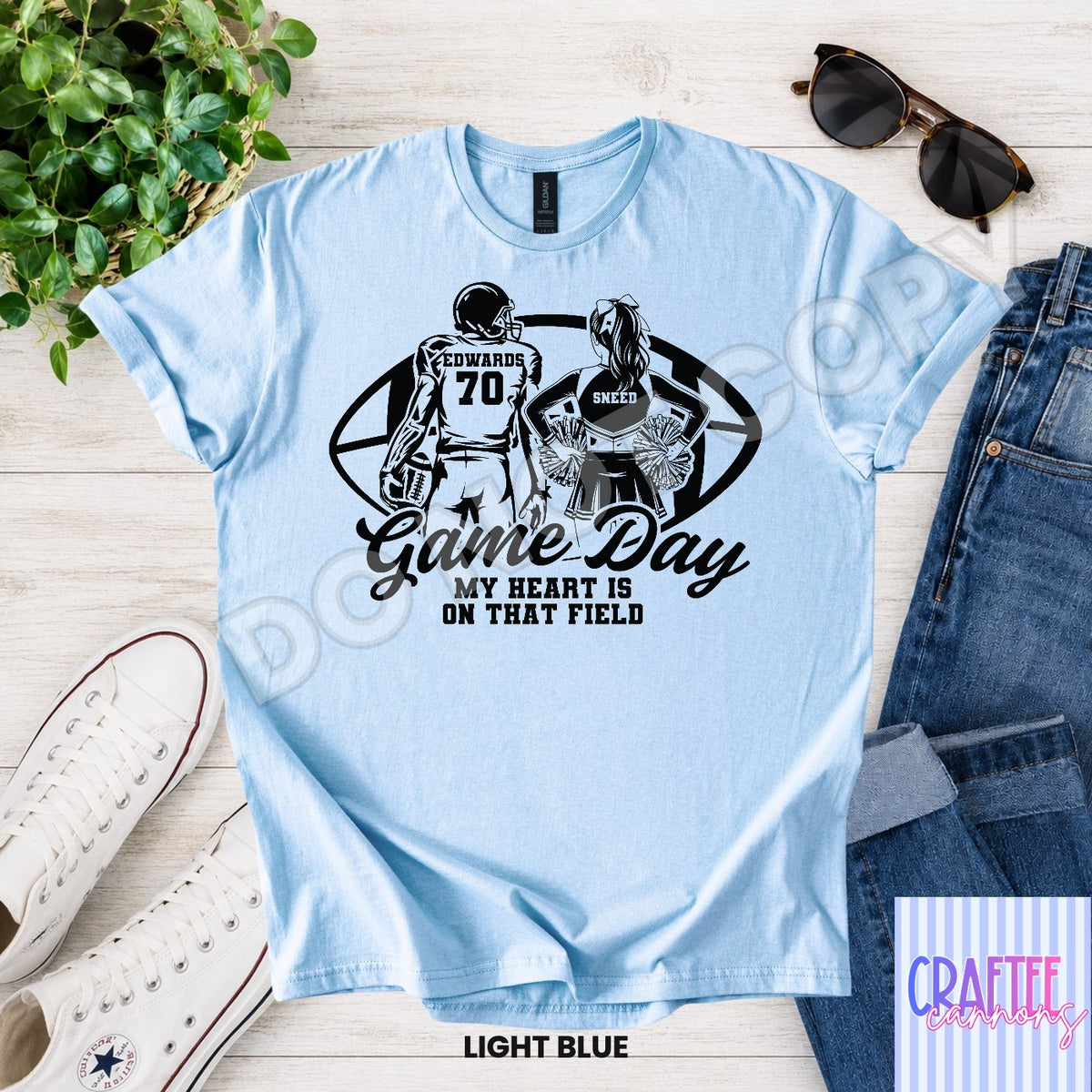 Custom Game Day football & cheer