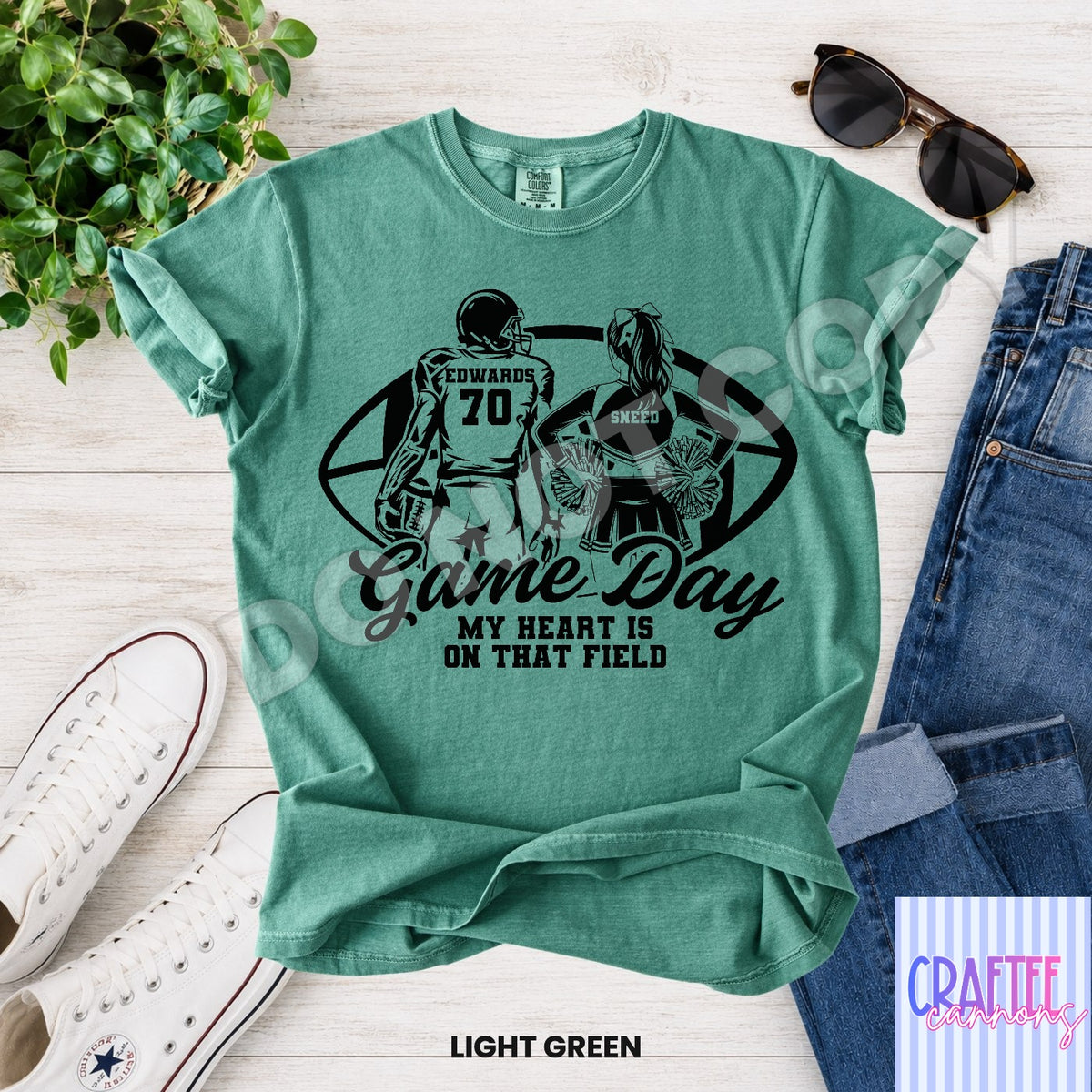 Custom Game Day football & cheer