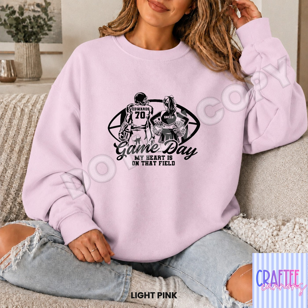 Custom Game Day football & cheer