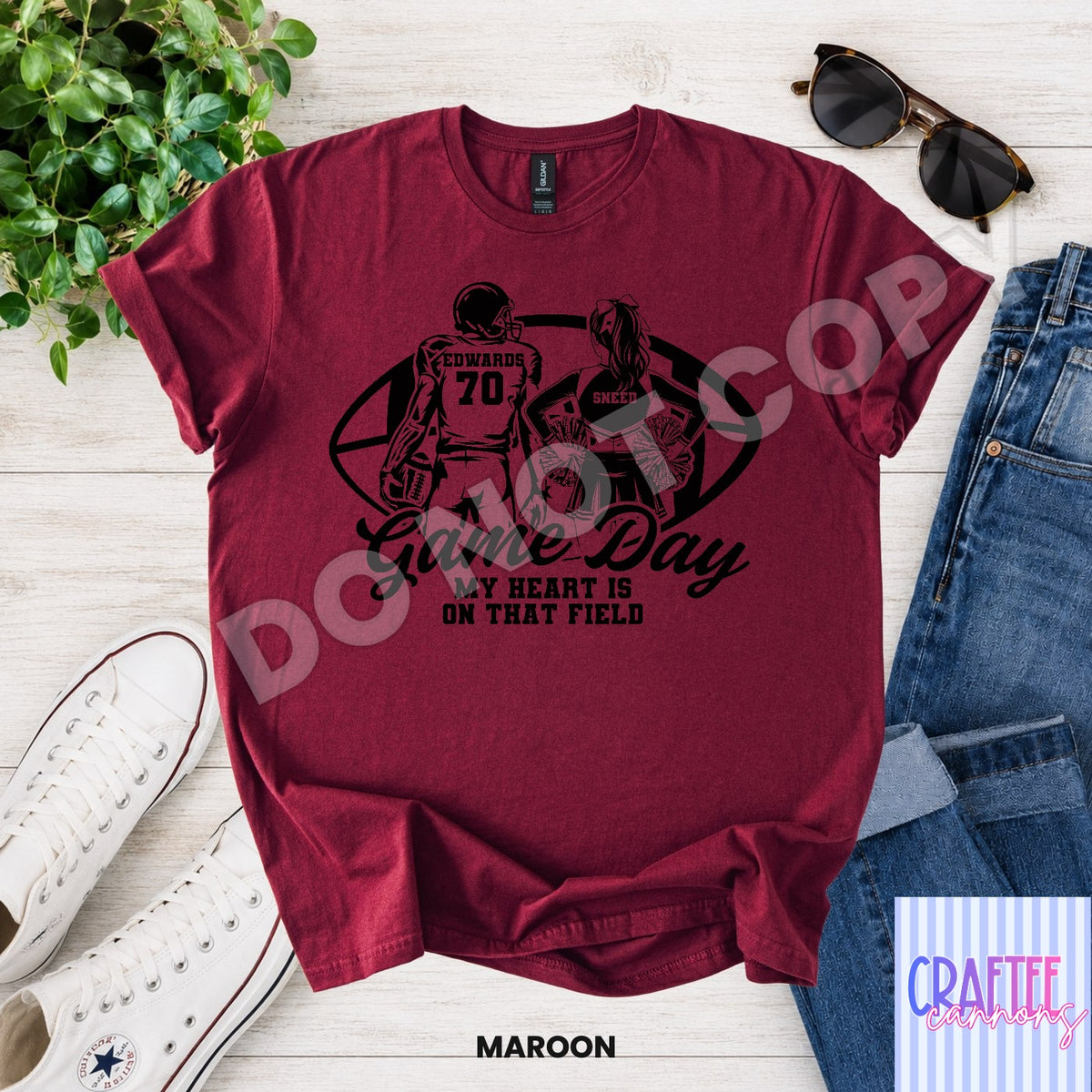 Custom Game Day football & cheer