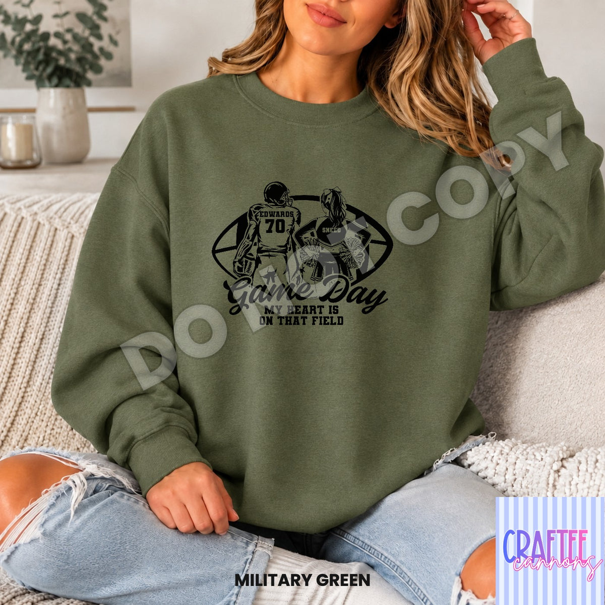 Custom Game Day football & cheer