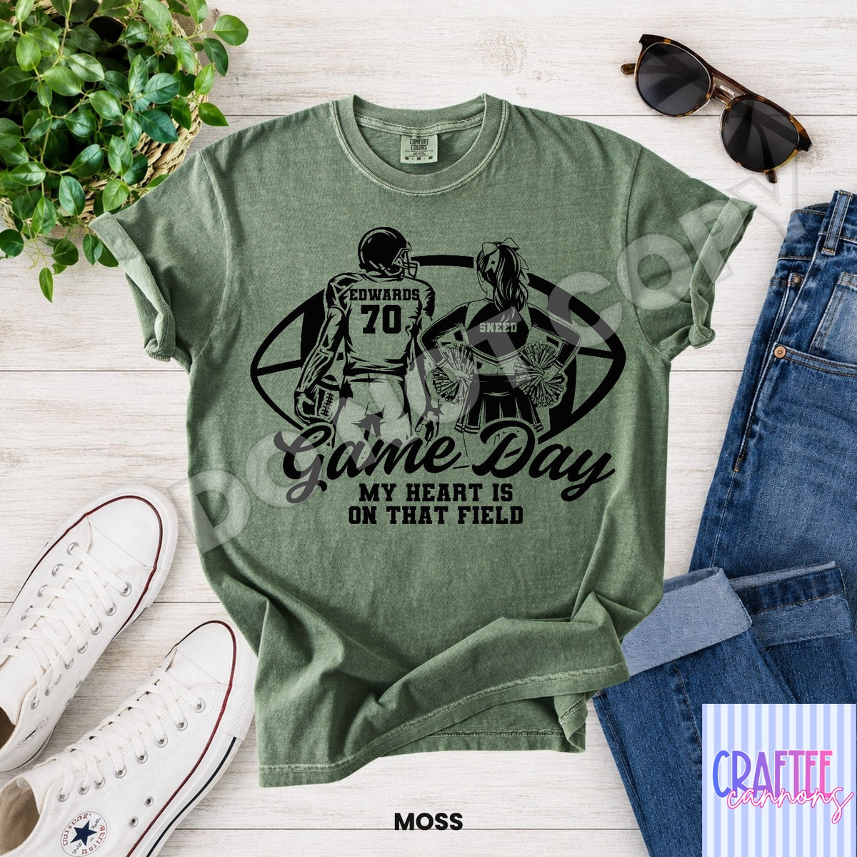 Custom Game Day football & cheer