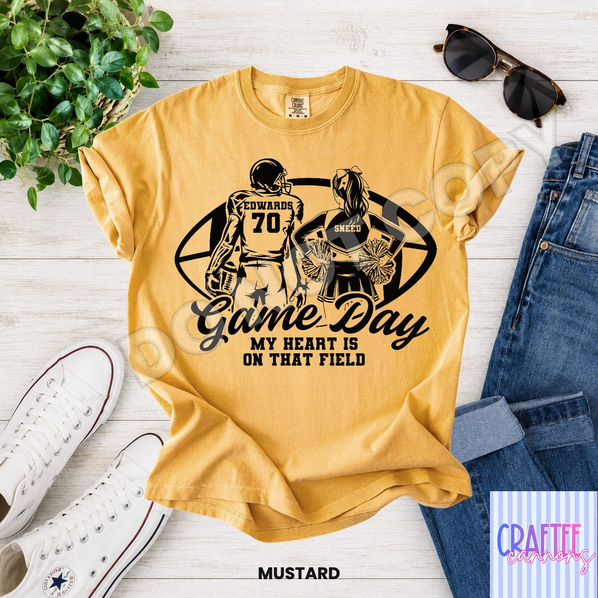 Custom Game Day football & cheer