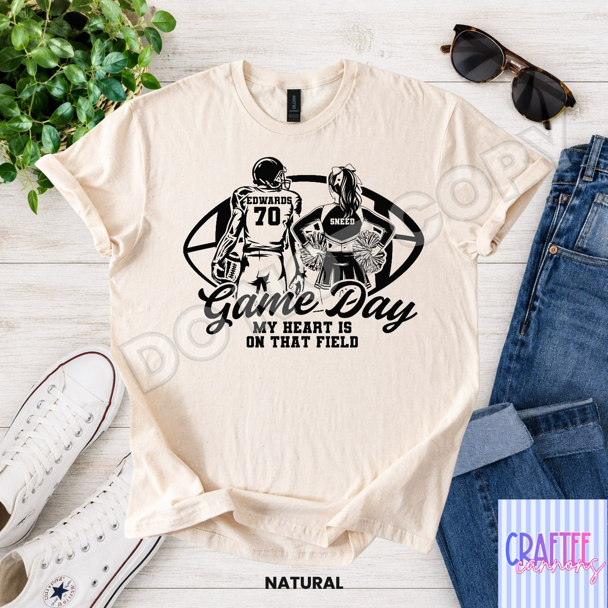 Custom Game Day football & cheer