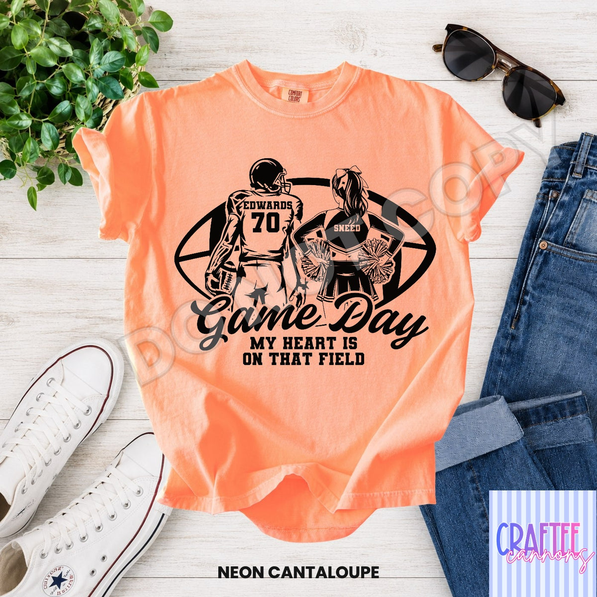 Custom Game Day football & cheer