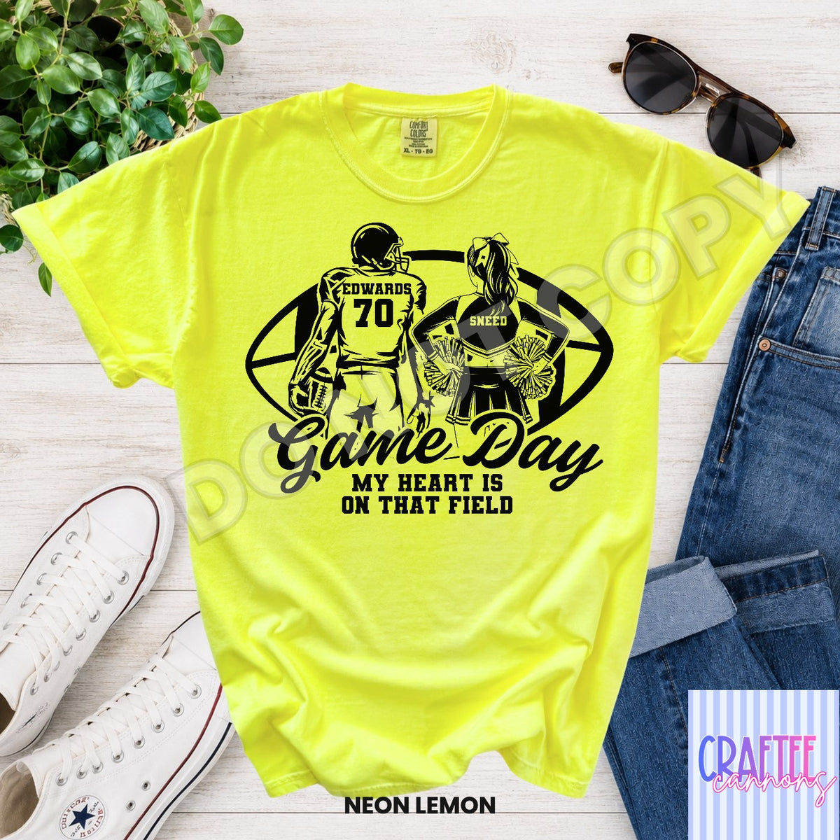 Custom Game Day football & cheer
