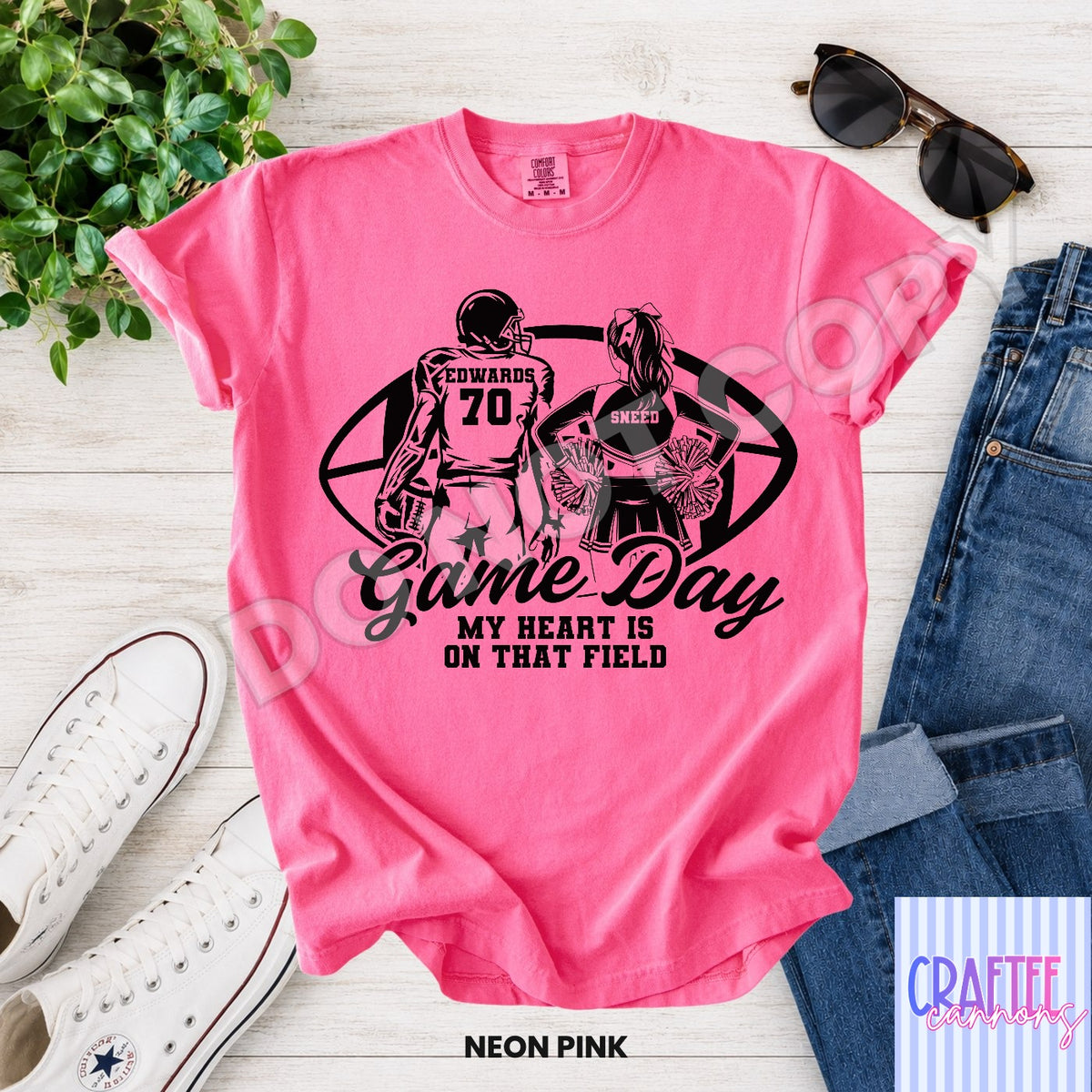 Custom Game Day football & cheer