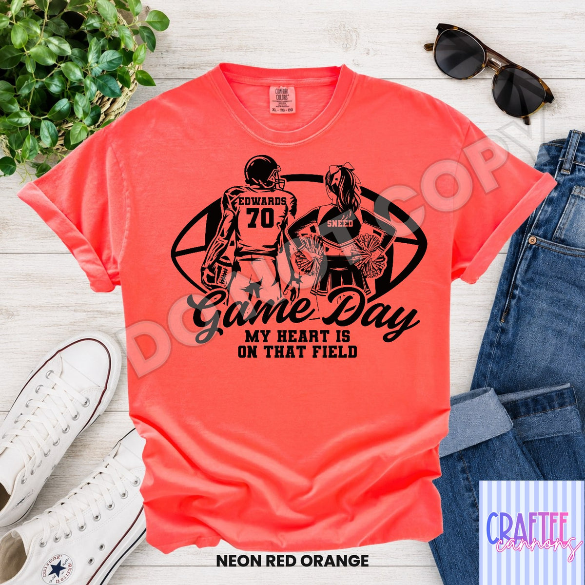 Custom Game Day football & cheer
