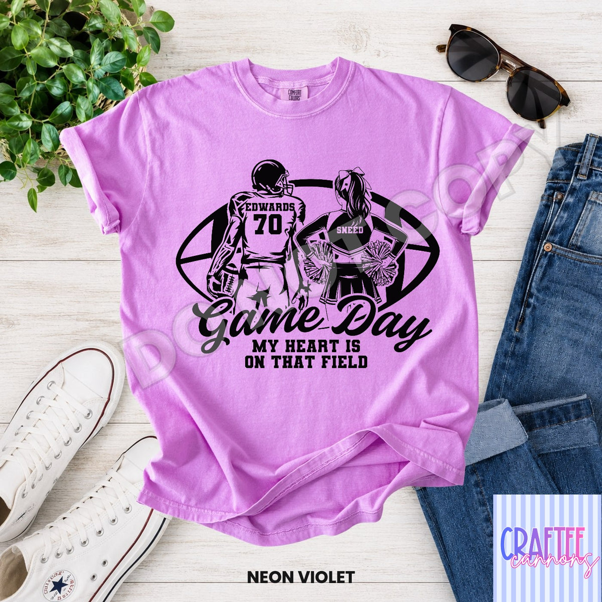 Custom Game Day football & cheer