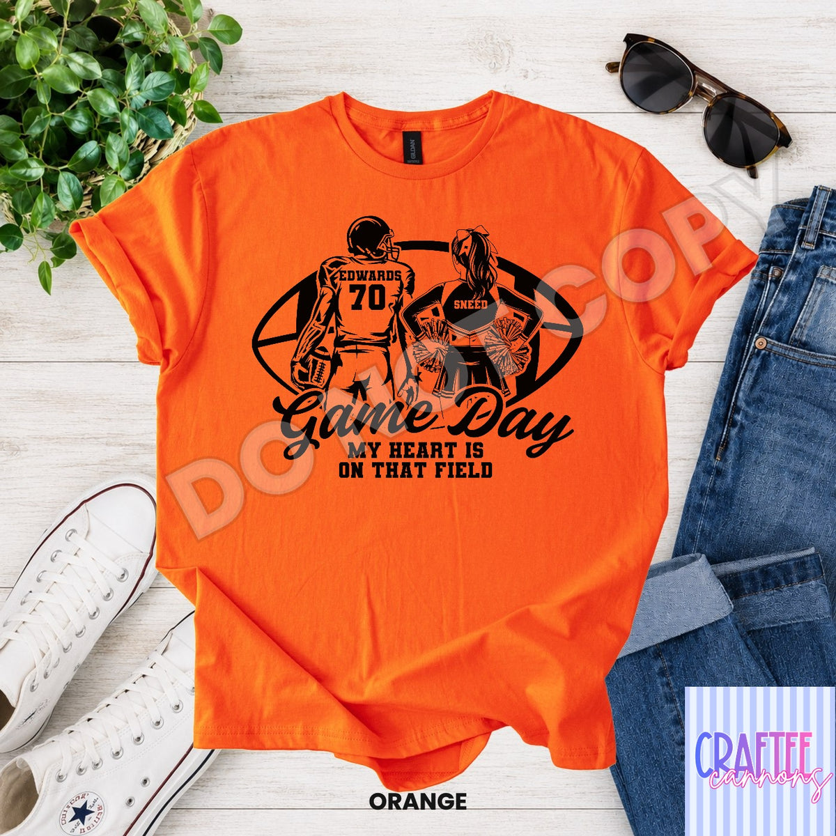 Custom Game Day football & cheer