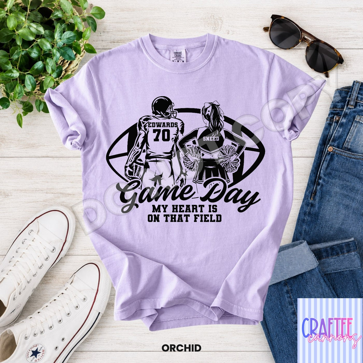 Custom Game Day football & cheer