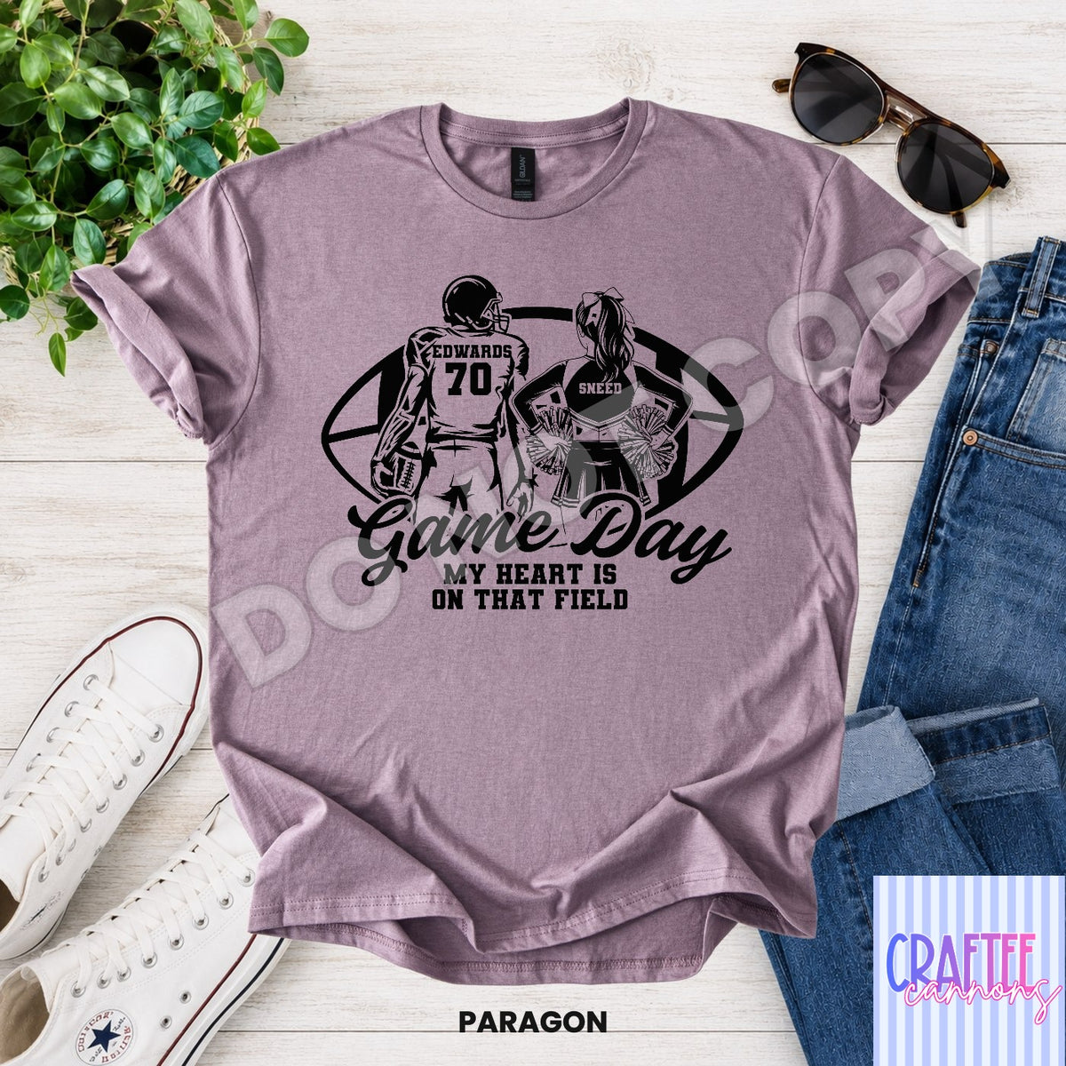 Custom Game Day football & cheer