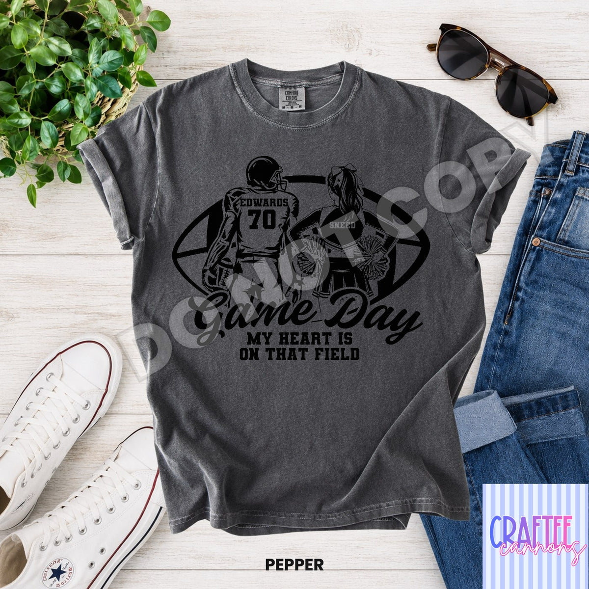 Custom Game Day football & cheer