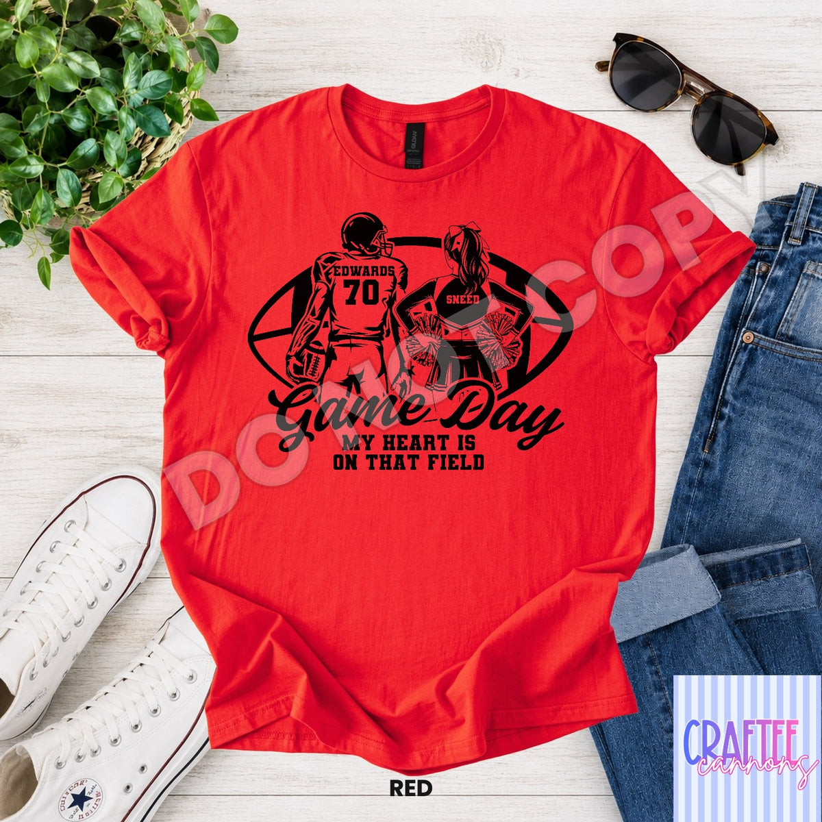 Custom Game Day football & cheer